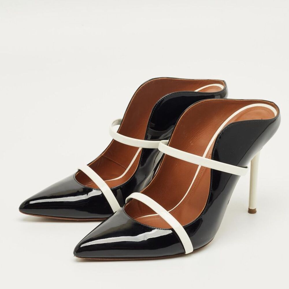 Malone Souliers Black/white Patent Leather Maureen Mules Size 40 - Picture 2 of 7